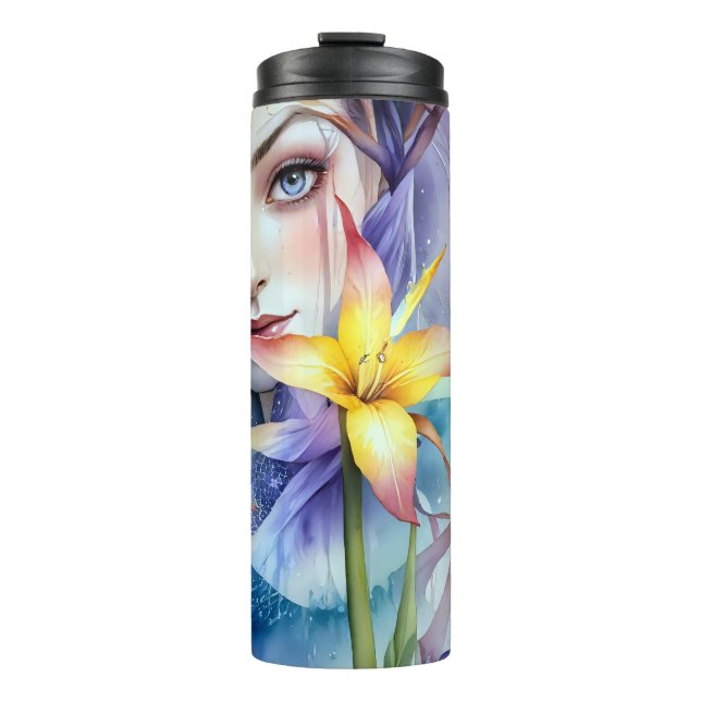 Schöne Blume Thermosbecher (Vorderseite)