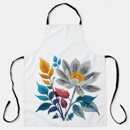 schöne Blume und Blätter Schürze