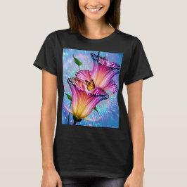 Schöne Blume und Butterfly T-Shirt
