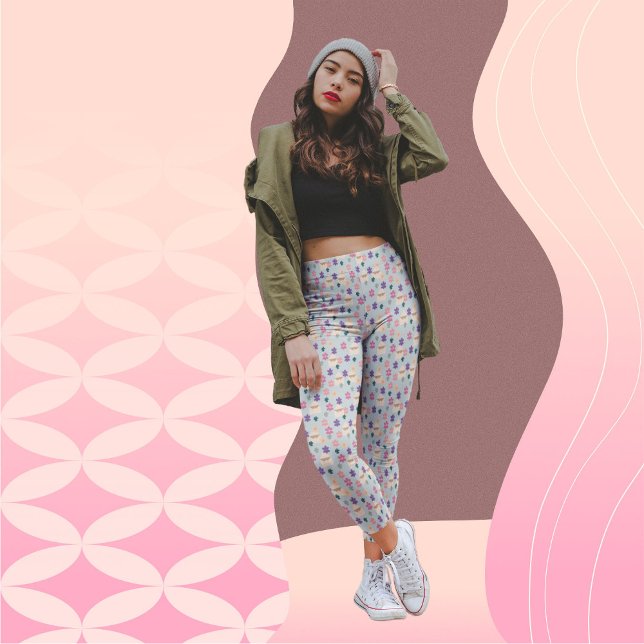 Schöne Blume und Umschläge Muster Leggings (Von Creator hochgeladen)