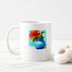 Schöne Blume Vase Kaffeetasse