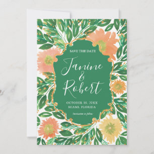 Schöne Blume Wasserfarben Save the Date Einladung