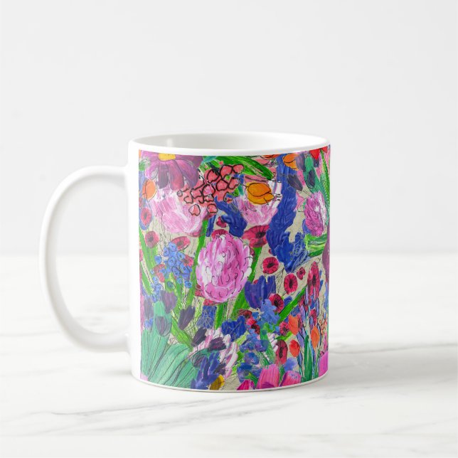 Schöne Blume: Wildblume Kaffeetasse (Links)