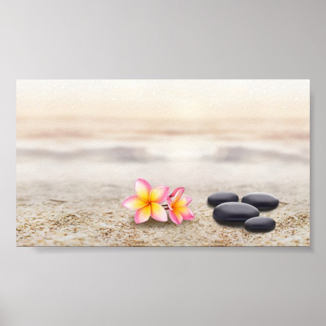 Schöne Blume, Zen Stones Poster (Vorne)
