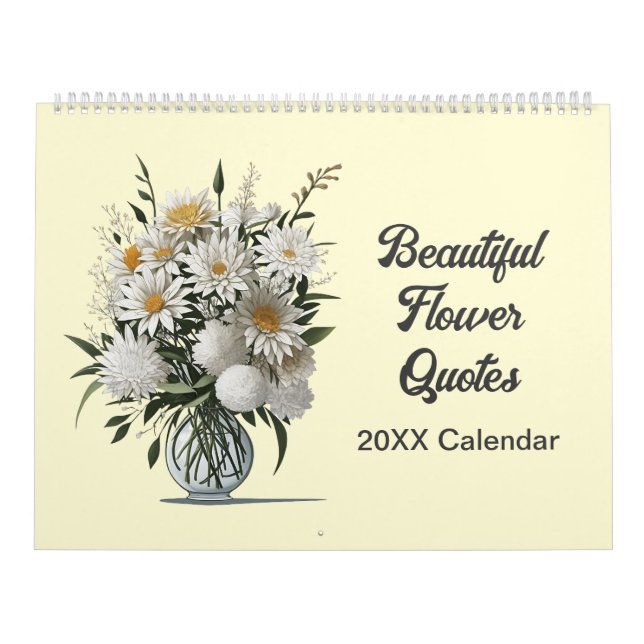 Schöne Blume Zitate Botanischer Kalender (Titelbild)