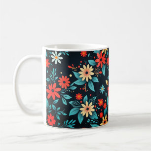 Schöne Blumen Blumenmuster Kaffeetasse