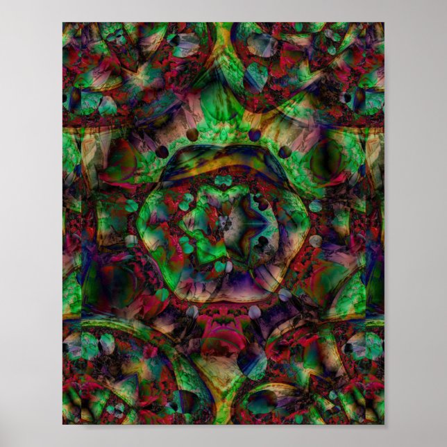 Schöne Blumen-Burst-Abstraktion Poster (Vorne)
