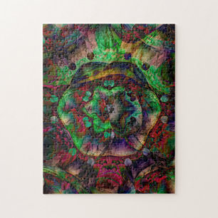 Schöne Blumen-Burst-Abstraktion Puzzle