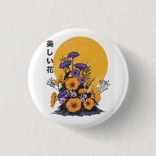 schöne Blumen Button
