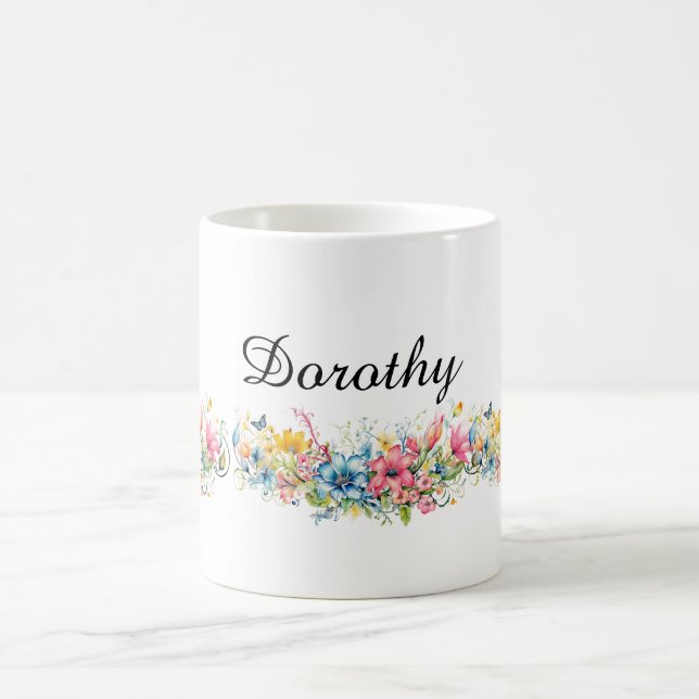 Schöne Blumen-Design-VORLAGE Kaffeetasse (Mittel)