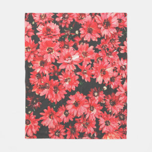 schöne Blumen in roter Farbe, Blumenmuster, sein Fleecedecke