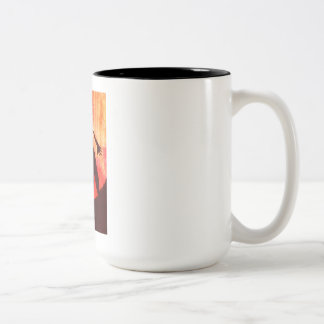 SCHÖNE BLUMEN-KAFFEE-TASSE ZWEIFARBIGE TASSE