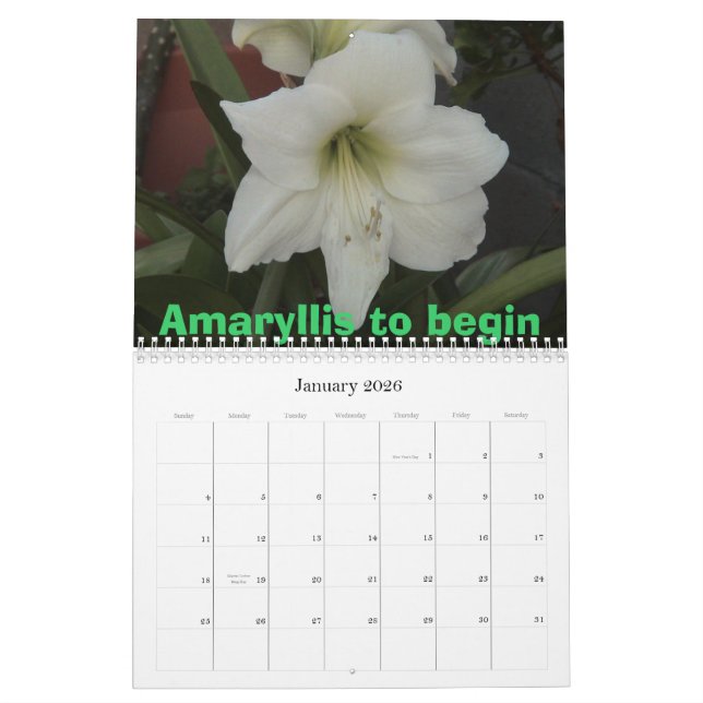 Schöne Blumen Kalender (Jan 2026)