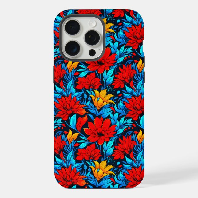 Schöne Blumen MusterDesign-30752 iPhone Hülle (Rückseite)