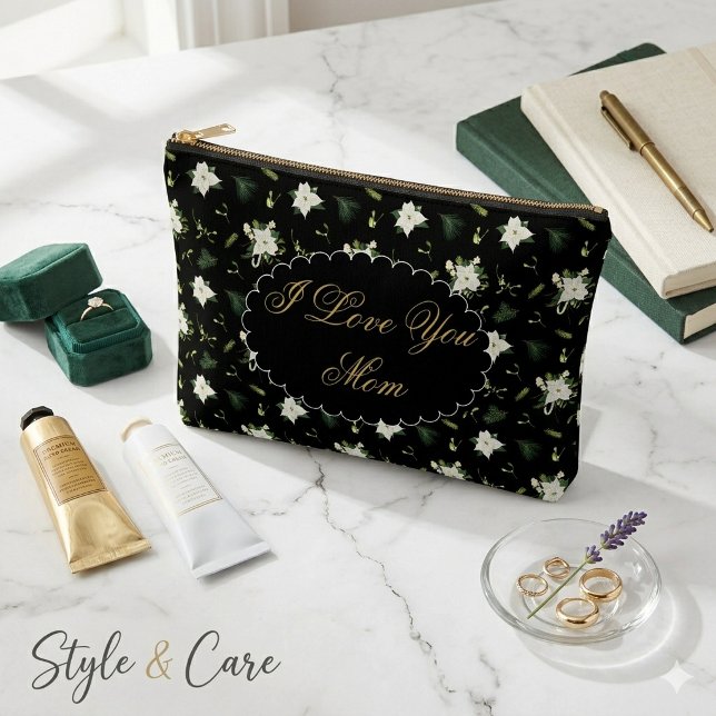 Schöne Blumen-Muttertags-Reißverschlusstasche Zubehörtasche (Beautiful Floral Mothers Day Zipper Accessory Pouch)