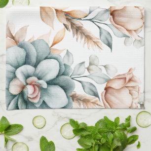 Schöne Blumen nahtlose Muster mit Vintage  Geschirrtuch