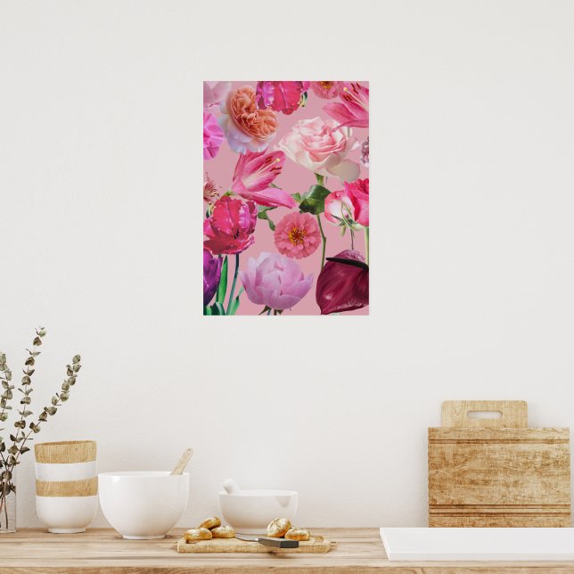 Schöne Blumen Poster (Küche)