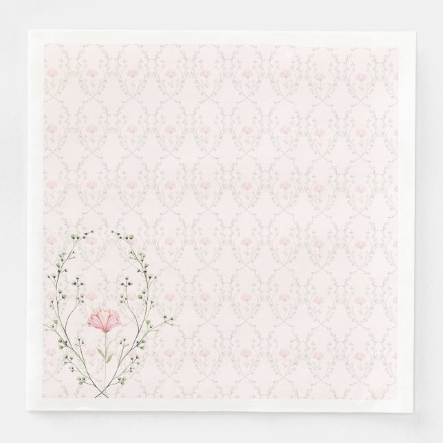 Schöne Blumen  Serviette (Vorderseite)