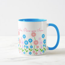 Schöne Blumen-Tasse für Tochter