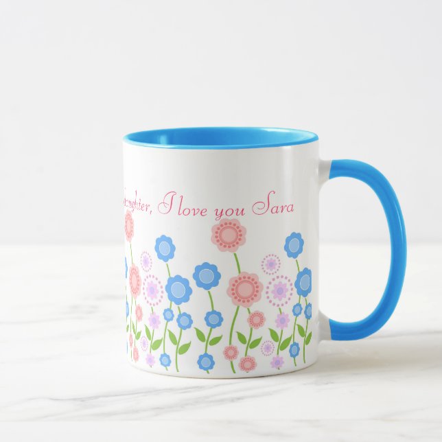 Schöne Blumen-Tasse für Tochter Tasse (Rechts)