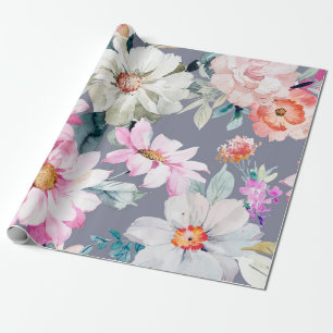 Schöne Blumen und Blätter gemaltkunst,blume,abs Geschenkpapier