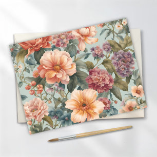 Schöne Blumen Vintage-Blume Postkarte