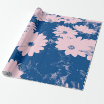 Schöne Blumenbilder auf Geschenkpapier
