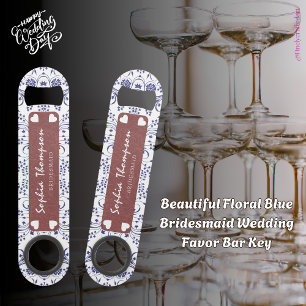Schöne Blumenblauer Gastgeschenk Hochzeit Speed Flaschenöffner