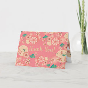 Schöne Blumendekoration Rosa Garten Blume Dankeskarte