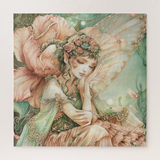 Schöne Blumenfee Puzzle (Vertikal)