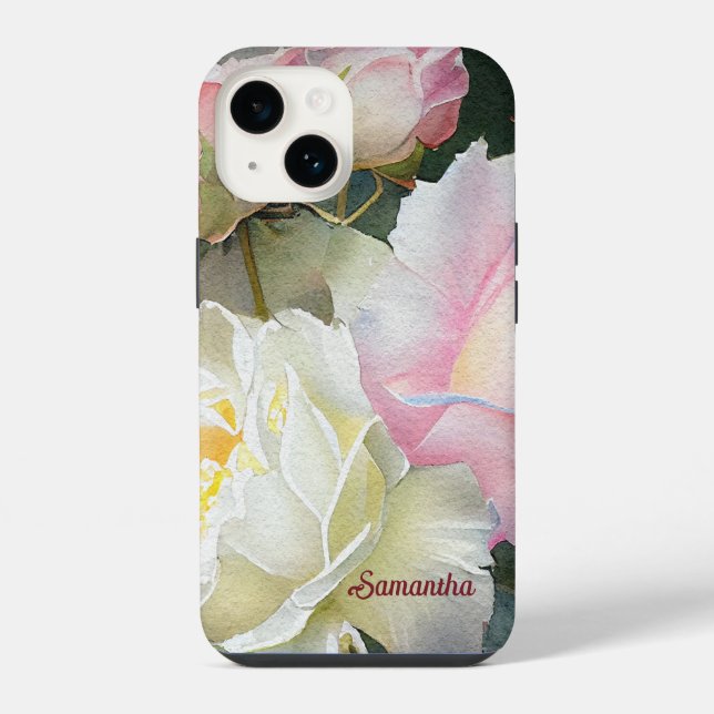 Schöne Blumengestaltung iPhone Hülle (Rückseite)