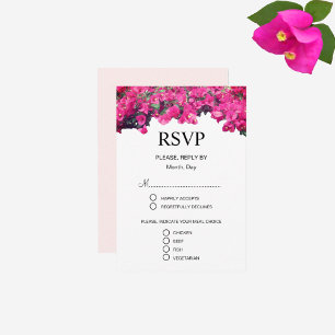 Schöne Blumenhochzeit RSVP Karte