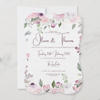 Schöne Blumenhochzeiten Einladung