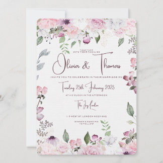 Schöne Blumenhochzeiten Einladung