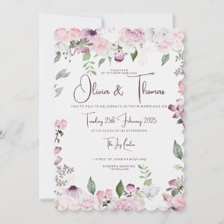 Schöne Blumenhochzeiten Einladung