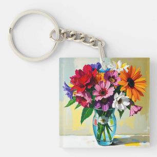 Schöne Blumenidentifizierung Schlüsselanhänger