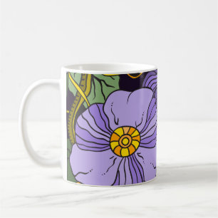 Schöne Blumenkaffee Tasse