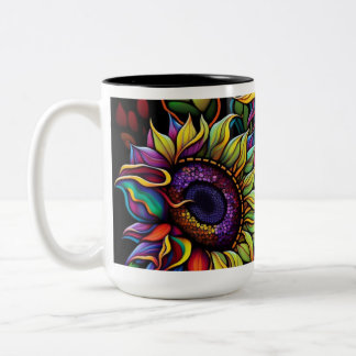Schöne Blumenkaffee-Tasse Zweifarbige Tasse