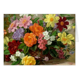 schöne Blumenkunstkarte