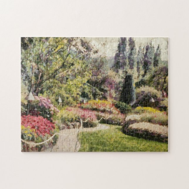 Schöne Blumenlandschaft Puzzle (Horizontal)
