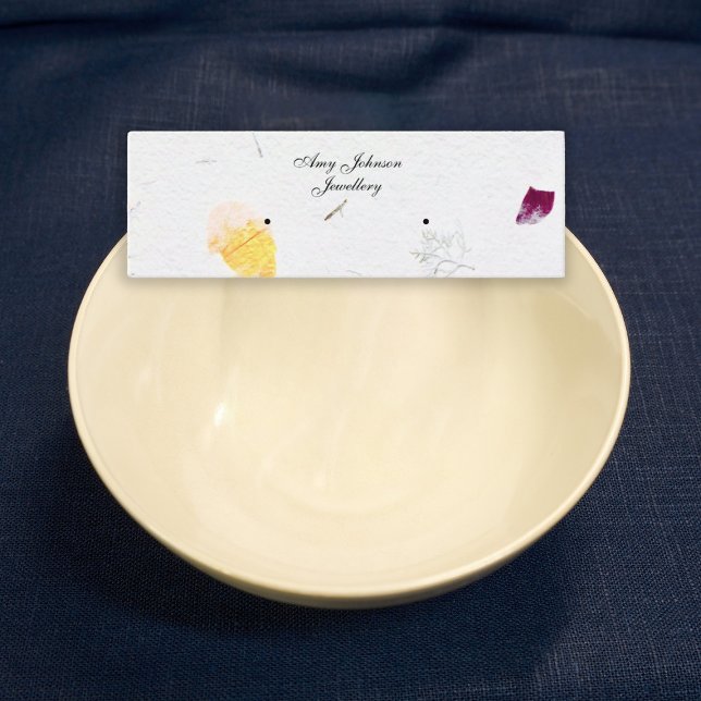 Schöne Blumenpapiere Ohrringe Display-Karten Mini Visitenkarte (Von Creator hochgeladen)