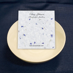 Schöne Blumenpapiere Ohrringe Display-Karten Quadratische Visitenkarte