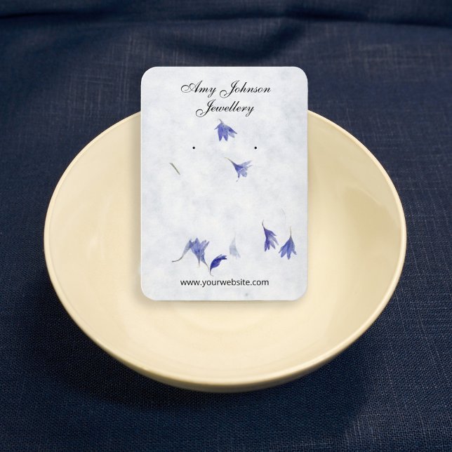 Schöne Blumenpapiere Ohrringe Display-Karten Visitenkarte (Von Creator hochgeladen)