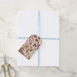 Schöne Blumenpresse Geschenkanhänger