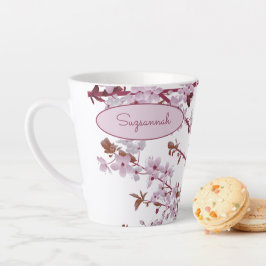 Schöne Blumenrosa Kirschblüten nach Maß Milchtasse