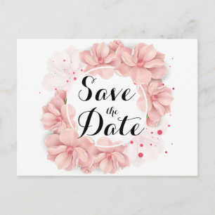 Schöne BlumenSave the Date Postkarte