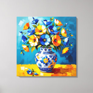 Schöne Blumenvase Leinwanddruck