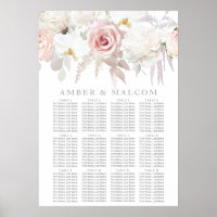 Schöne Blush Bloral Hochzeitstabelle