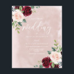 Schöne Blush Burgund Budget Einladung Hochzeit<br><div class="desc">Herrliche Blush Burgund Budget Hochzeit Einladung Phantastischen Wert für diejenigen auf ein Budget für ihre Hochzeit. Auch als Standard-Einladung und digital erhältlich - siehe dazu passende Sammlung weiter unten.</div>