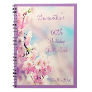 Schöne Blüten-60. Geburtstag Notizblock